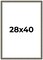 28x40 Museum-Quality Picture Frame with UV-Resistant Acrylic & Acid-Free Backing, Available in 4 Finishes - Gold, Silver, Bronze, and Black